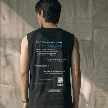 Cut-off Sleeveless / Charcoal<L-24-146>