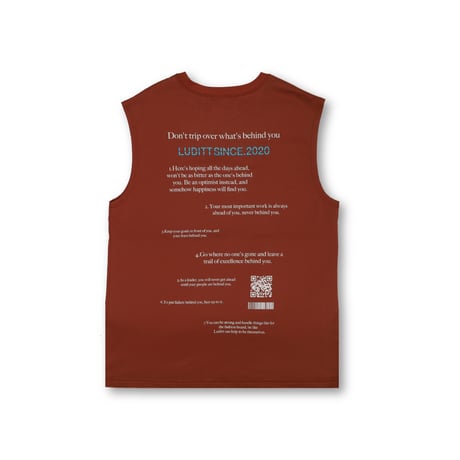 Cut-off Sleeveless / Brown<L-24-146>