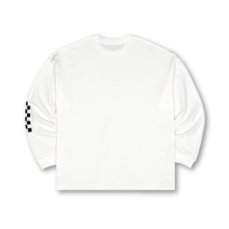 Checker Logo L/S T-Shirt / White <L-2397>