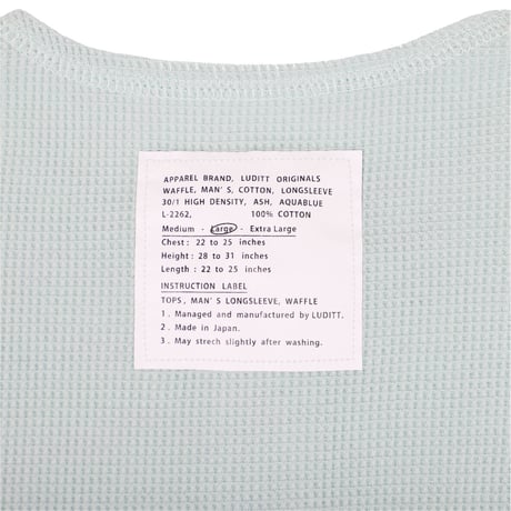 Milspecs Long Sleeve Waffle / Mint Glay <L-2262>