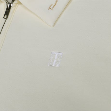 HALF ZIP SWEAT / CREAM <L-2395>