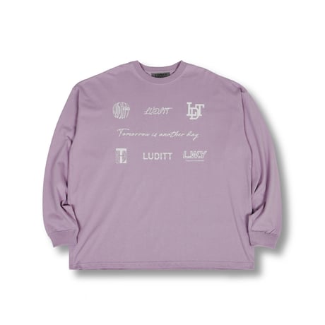 LUDITT CREW Long Sleeve T-Shirt / Purple <L-2375>