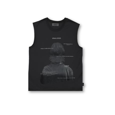 Cut-off Sleeveless / Charcoal<L-24-145>