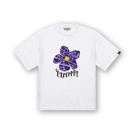 Flower T-Shirt / White<L-2384>