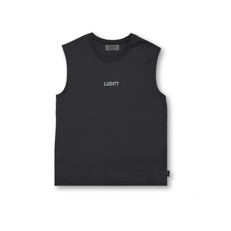Cut-off Sleeveless / Charcoal<L-24-146>