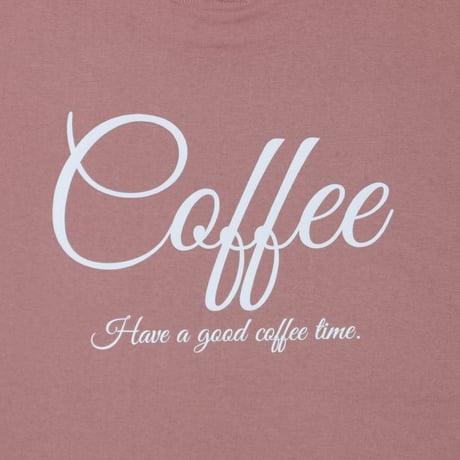 Coffee Print Long Sleeve T-Shirt / Azuki<L-24-132>