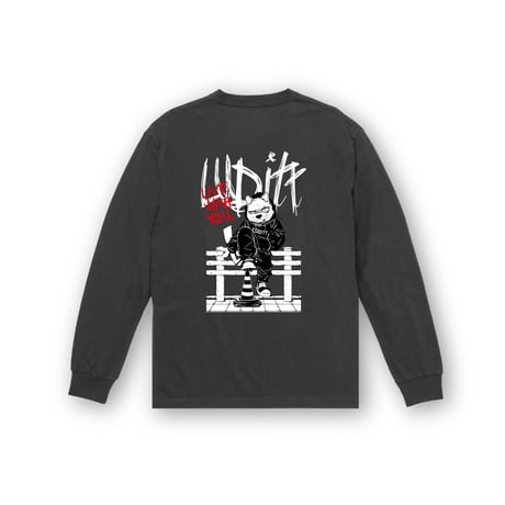 LUDITT/Leo Graphic Long sleeve T-Shirt / Charcoal<L-24-129>