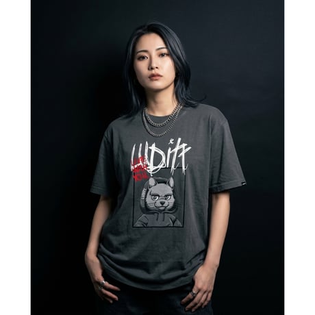 LUDITT/Leo Graphic T-Shirt / Charcoal<L-24-126>
