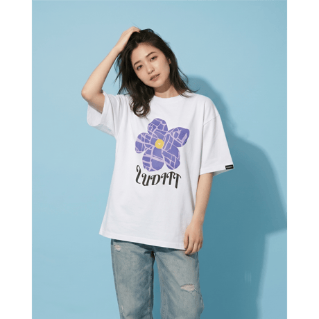 Flower T-Shirt / White<L-2384>