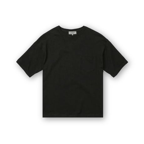 BackPrint Pocket T-Shirt/ Black<L-2367>