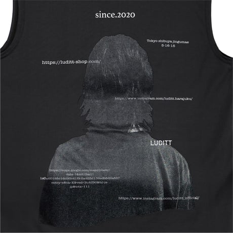 Cut-off Sleeveless / Charcoal<L-24-145>