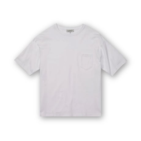 BackPrint Pocket T-Shirt/ White<L-2367>