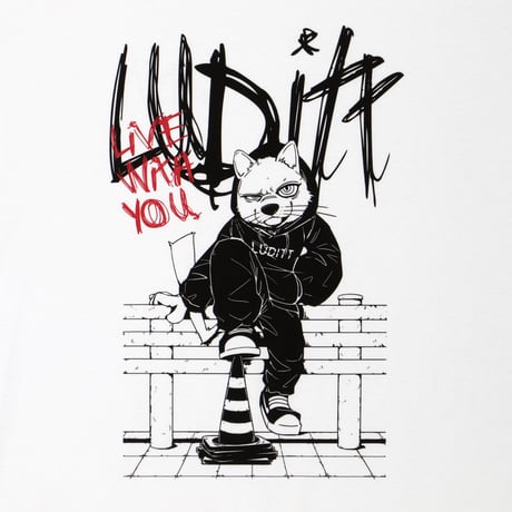 LUDITT/Leo Graphic Long sleeve T-Shirt / White<L-24-129>