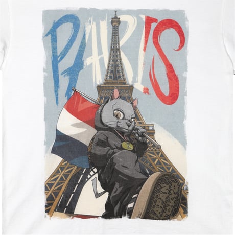 Leo-Paris Graphic T-Shirt / White <L-24-147>