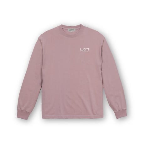 Coffee Print Long Sleeve T-Shirt / Azuki<L-24-132>