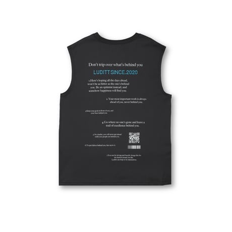 Cut-off Sleeveless / Charcoal<L-24-146>