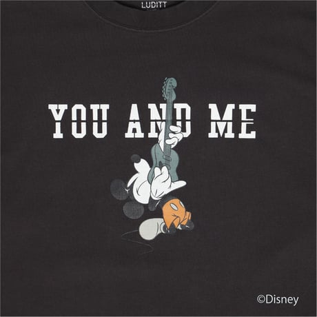 Disney Collection YOU AND ME / MICKEY L/S T-SHIRT / CHARCOAL <L-2388>