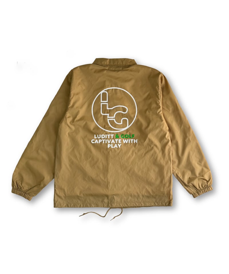 LUDITT & GOLF NYLON COACH JACKET / BEIGE<L-25-1