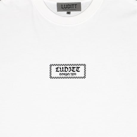 Checker Logo L/S T-Shirt / White <L-2397>