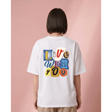 BackPrint Pocket T-Shirt/ White<L-2367>