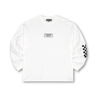 Checker Logo L/S T-Shirt / White <L-2397>