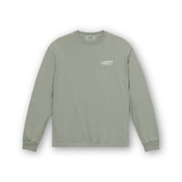 Coffee Print Long Sleeve T-Shirt / Sage Green<L-24-132>
