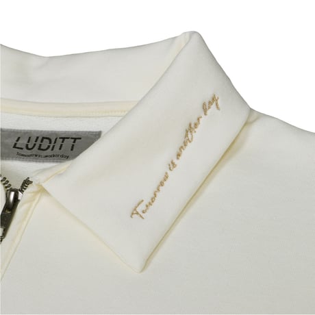 HALF ZIP SWEAT / CREAM <L-2395>