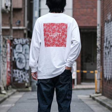 Paisley Long Sleeve T-Shirt / Red <L-2374>