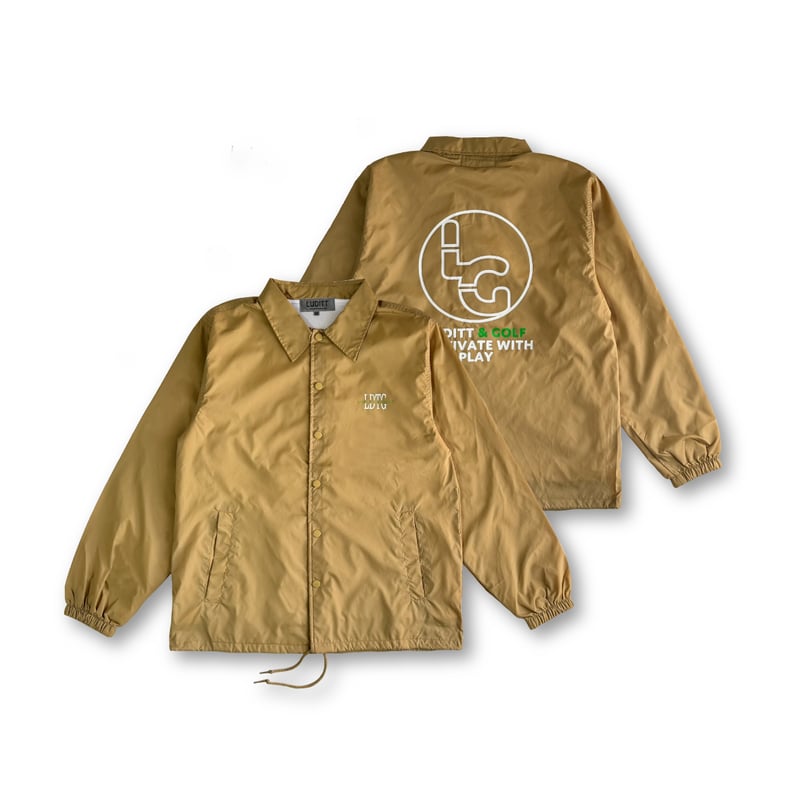 LUDITT & GOLF NYLON COACH JACKET / BEIGE<L-25-1