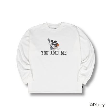 Disney Collection YOU AND ME / MICKEY L/S T-SHIRT / WHITE <L-2388>