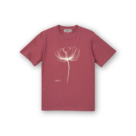 Silent Bloom T-shirt / Dusty Red<L-26-169>