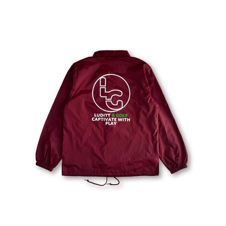 LUDITT & GOLF Nylon Coach Jacket / Burgundy<L-25-157>