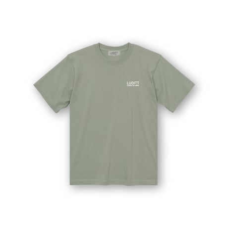Coffee Print T-Shirt / Sage Green<L-24-131>