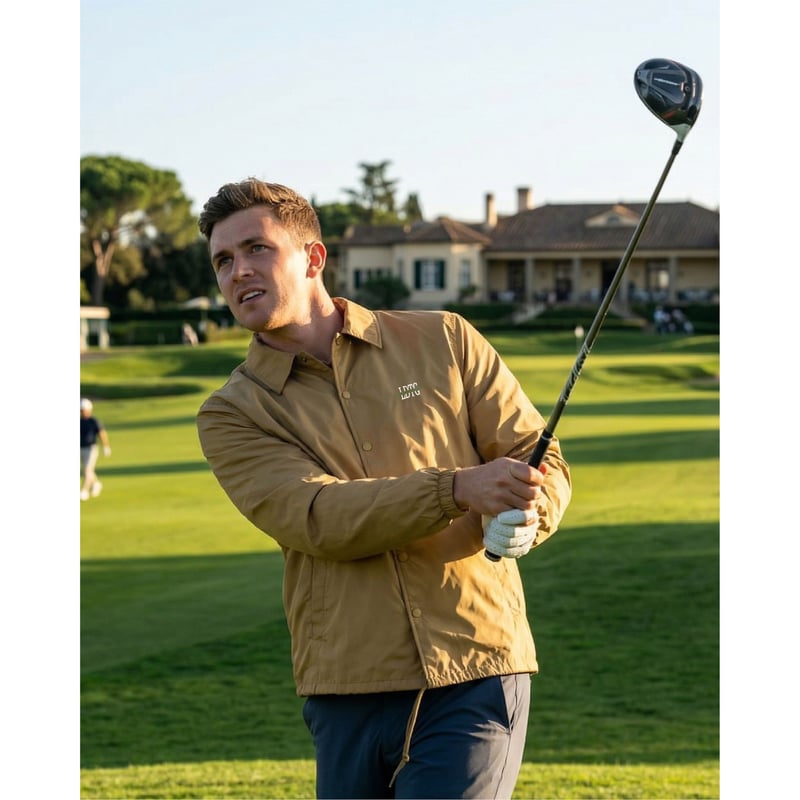 LUDITT & GOLF Nylon Coach Jacket / Beige<L-25-1