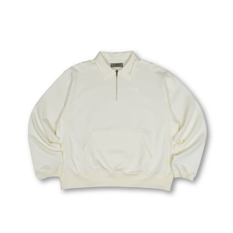 HALF ZIP SWEAT / CREAM <L-2395>