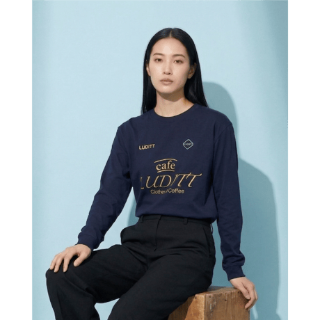 F.C.L.C. / Cafe LUDITT Long Sleeve T-Shirt / Navy<L-24-137>