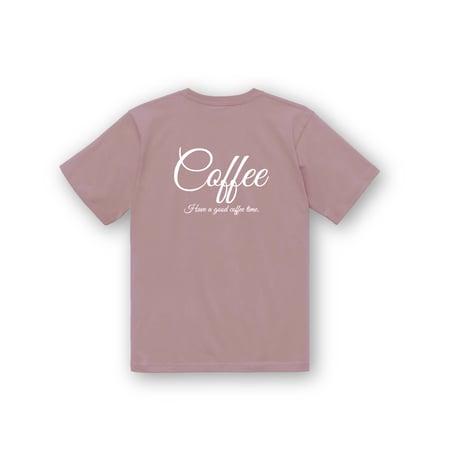 Coffee Print T-Shirt / Azuki<L-24-131>