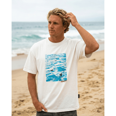 4 Same Surfer T-Shirt / White <L-25-160>