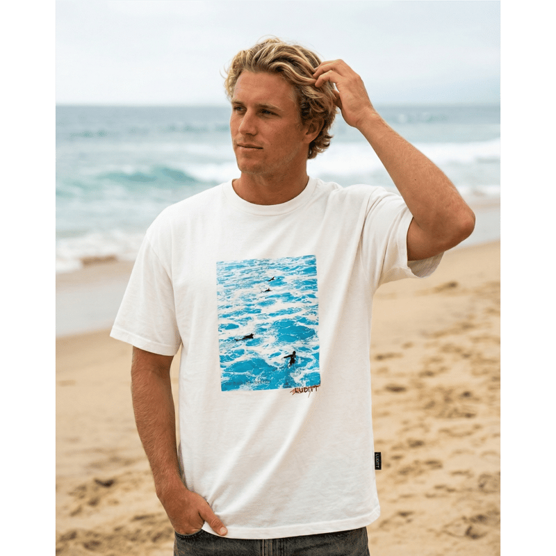 4 Same Surfer T-Shirt / White <L-25-160> | LUDITT