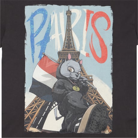 Leo-Paris Graphic T-Shirt / Charcoal <L-24-147>