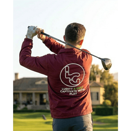 LUDITT & GOLF Nylon Coach Jacket / Burgundy<L-25-157>
