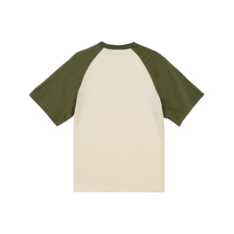 Raglan Sleeve T-Shirt / Natural-Olive<L-25-168>