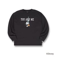 Disney Collection YOU AND ME / MICKEY L/S T-SHIRT / CHARCOAL <L-2388>