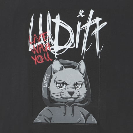 LUDITT/Leo Graphic T-Shirt / Charcoal<L-24-126>