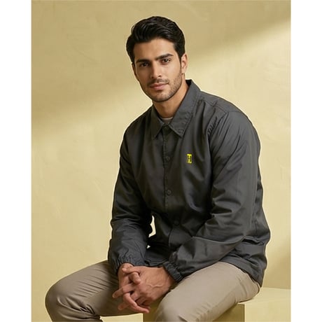 Nylon Coach Jacket / Ash <L-2139>