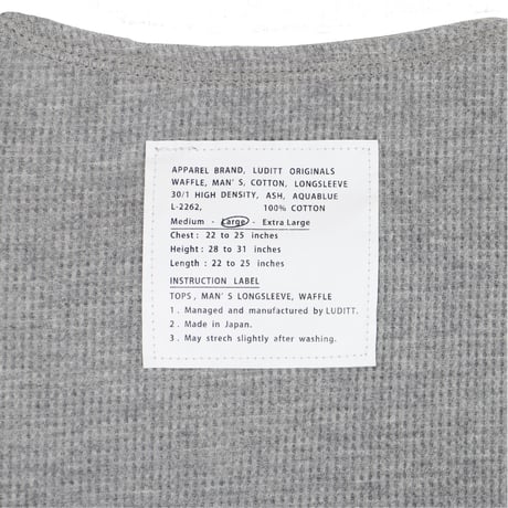 Milspecs Long Sleeve Waffle / Heather Glay <L-2262>