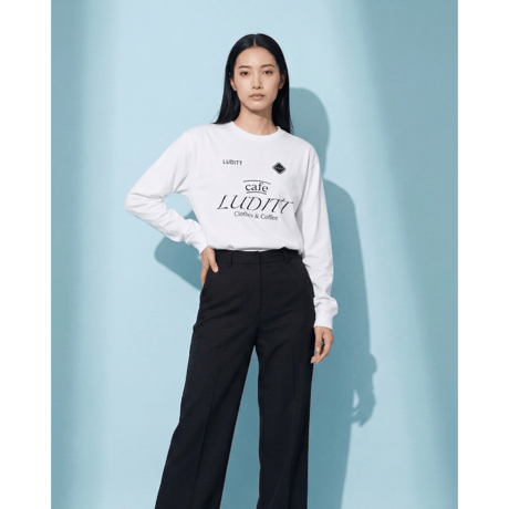 F.C.L.C. / Cafe LUDITT Long Sleeve T-Shirt / White<L-24-137>