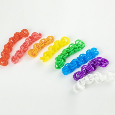 チェーンリング　単色・白　少量パック