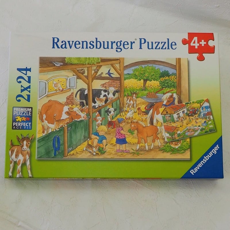 牛小屋と子どもたち （パズル） | 絵本と木のおもちゃの店ぴっぴ