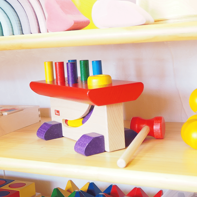 ぴっぴオリジナル白木棚3段小 背板なし | 絵本と木のおもちゃの店